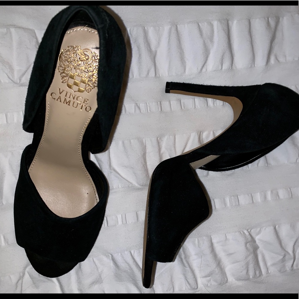 Vince Camuto Black Suede Heels